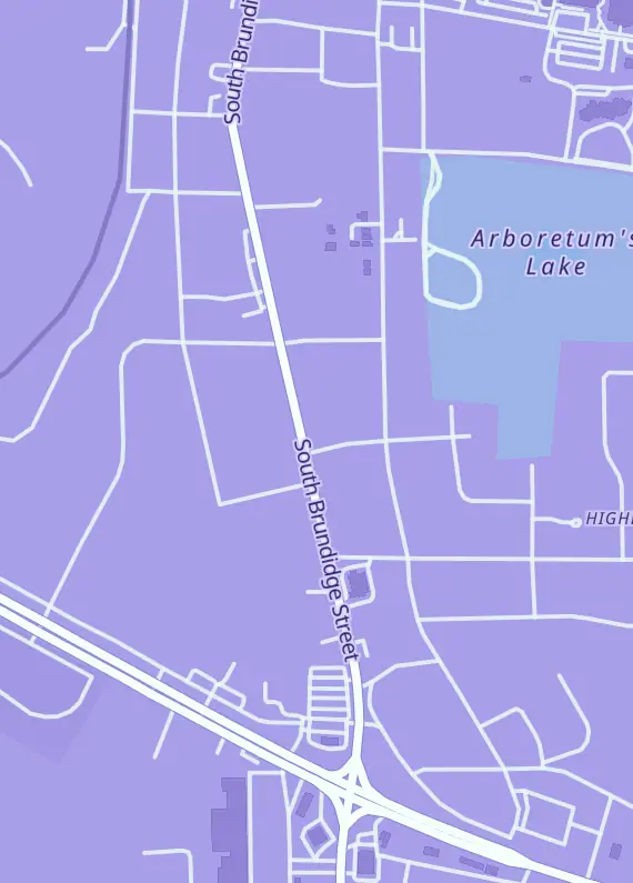 Street map around Magnolia Gaming, 1122 S Brundidge St, Troy, AL