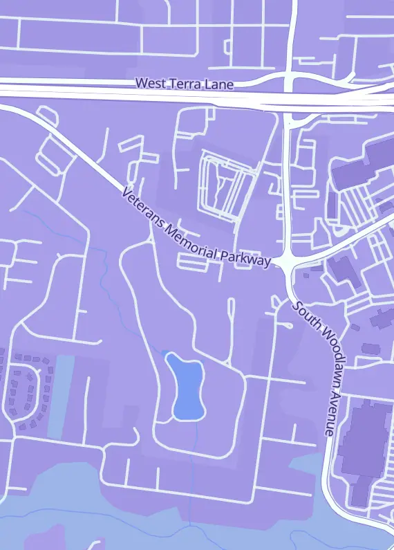 Street map around Manticore Game Shop, 258 Fort Zumwalt Square, O'Fallon, MO
