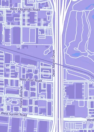 Street map around Many Realms, Las Vegas