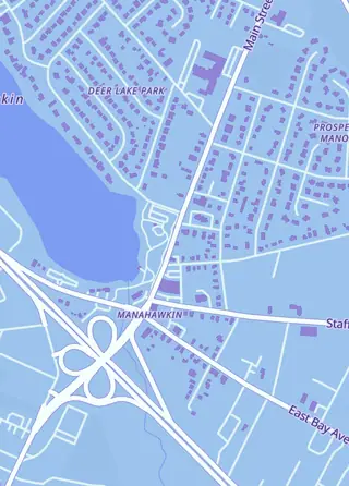 Street map around MarcDown Collectibles, Stafford Township