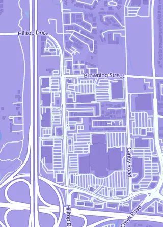 Street map around Matrix Cards and Games, Redding