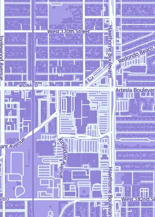 Street map around Me & My Bubu, Redondo Beach