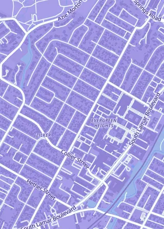 Street map around MetalMark, Austin