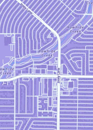 Street map around Milton's Collectibles, Farmers Branch