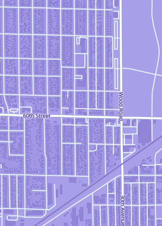 Street map around Mindsight Gaming, 3214 60th St, Kenosha, WI