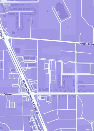 Street map around Minitoto, Eau Claire