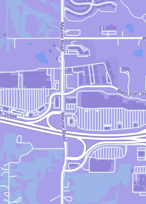 Street map around Minty Gem Trading Cards & Collectibles, 15810 Shawnee Mission Pkwy # A, Shawnee, KS