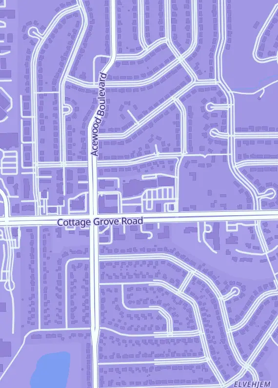 Street map around Misty Mountain Games, 4672 Cottage Grove Rd, Madison, WI