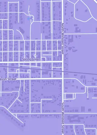 Street map around Moerke Cards, Spring Green