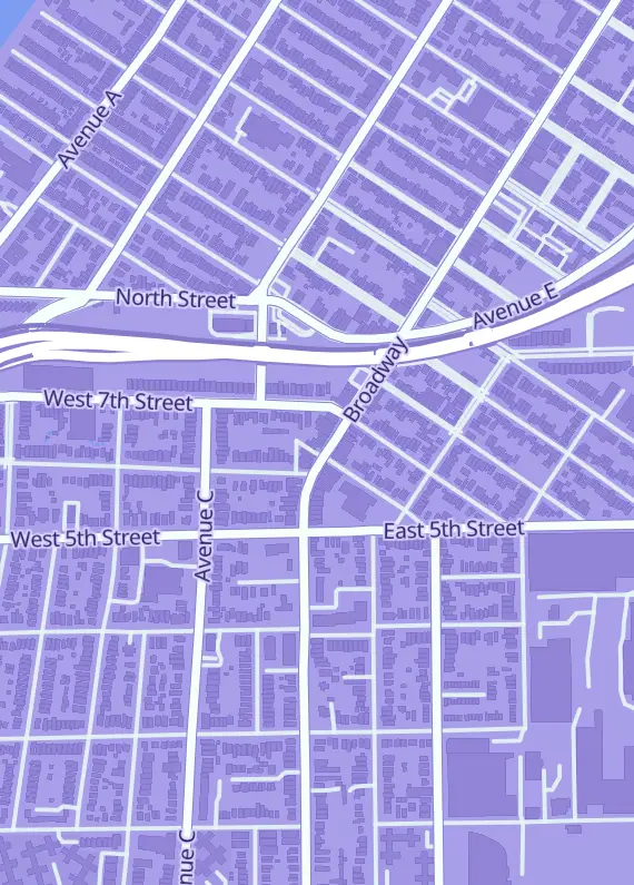 Street map around Mom and Pop Shop Collectibles LLC, 185 Broadway, Bayonne, NJ