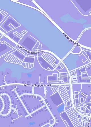 Street map around Monkey Fish Toys, Exton