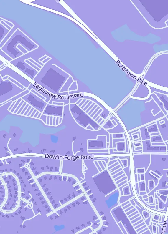 Street map around Monkey Fish Toys, 264 Eagleview Blvd, Exton, PA