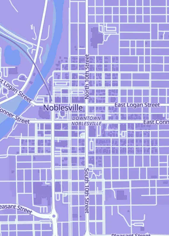 Street map around Moonshot Toys, 996 Conner St, Noblesville, IN