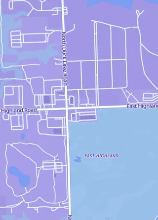 Street map around Mr. Slabbed, Highland