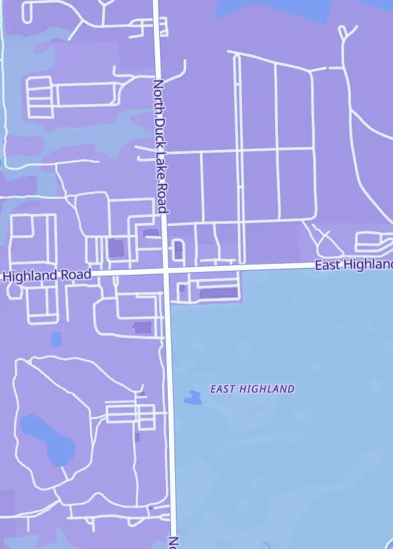Street map around Mr. Slabbed, 2934 E Highland Rd, Highland, MI