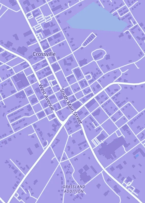 Street map around Nat20 Games, 115 S Main St Ste 101, Crossville, TN