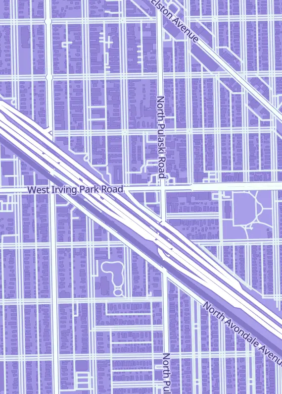 Street map around Near Mint Games, 4023 W Irving Park Rd, Chicago, IL
