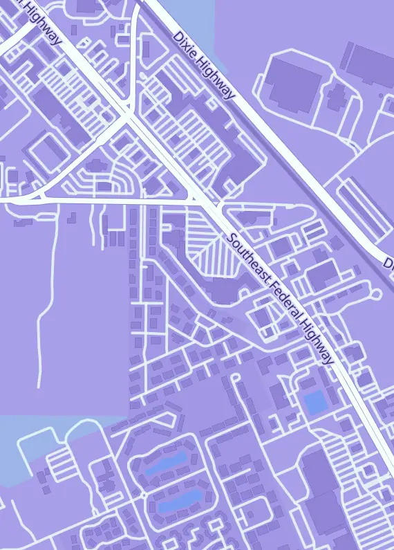 Street map around Neko Alley Anime, 2484 SE Federal Hwy, Stuart, FL