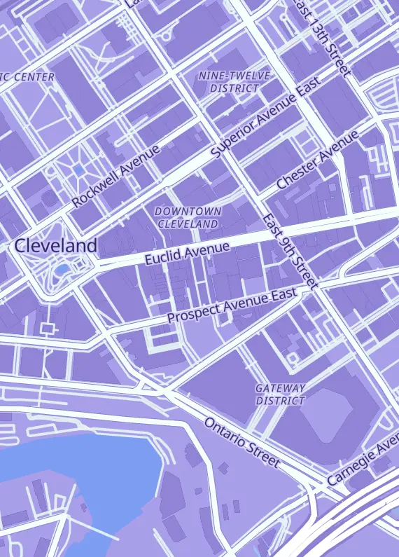 Street map around Neo Collector, 530 Euclid Ave, Cleveland, OH