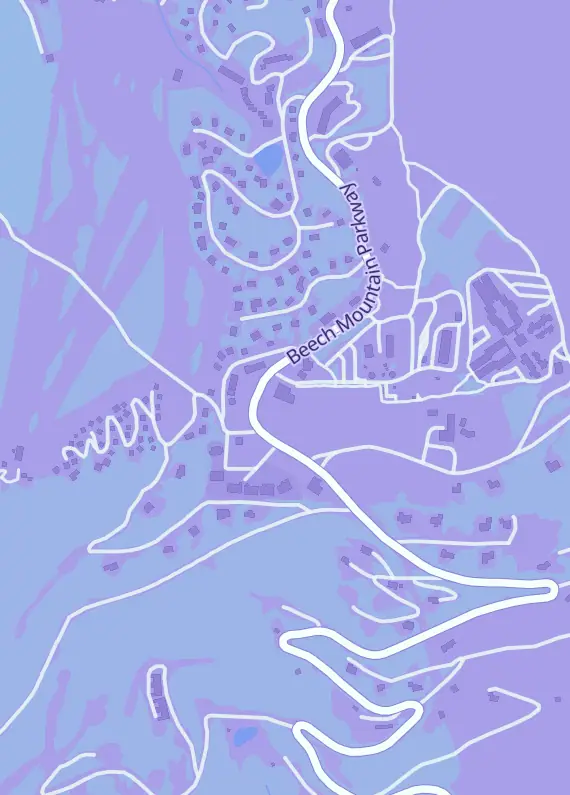 Street map around New Force Comics, 402 Beech Mountain Pkwy Ste B, Beech Mountain, NC