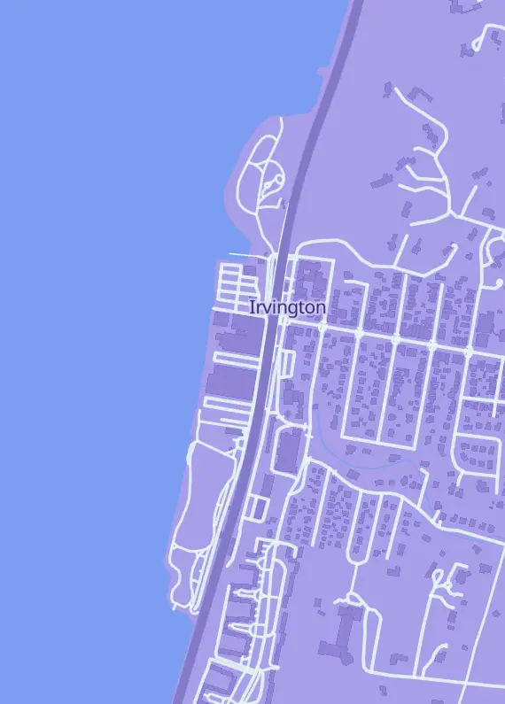 Street map around New Kawaii, 1 Bridge St Ste 105-A, Irvington, NY