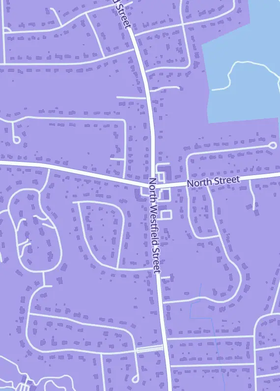 Street map around Northeast Games & Hobbies, 343 N Westfield St, Agawam, MA