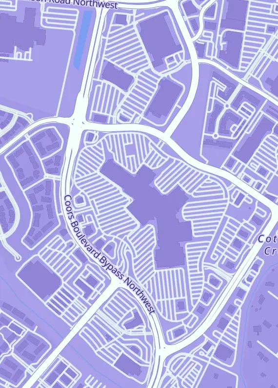 Street map around Nostalgia Bomb, 10000 Coors Bypass NW g12, Albuquerque, NM