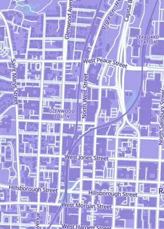 Street map around Oak City Sports Cards, Raleigh