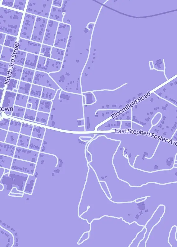 Street map around ODeezy Sports Cards, 8 Old Bloomfield Pike, Bardstown, KY