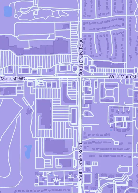 Street map around Odyssey Games, 5029 W Main St, Kalamazoo, MI