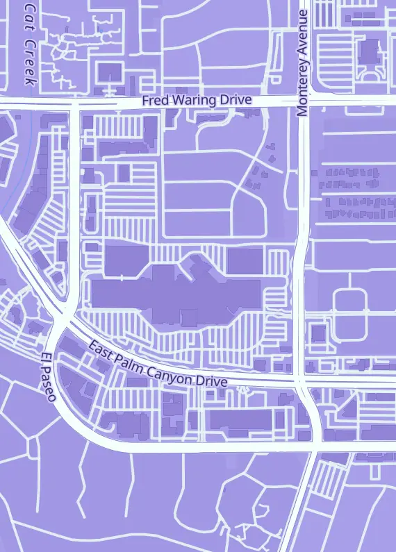 Street map around OMG Collectibles, Palm Desert, CA