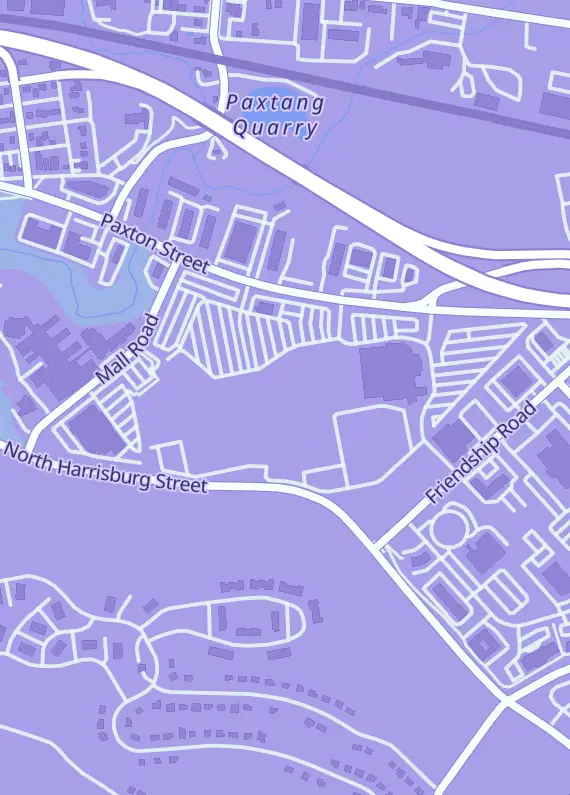 Street map around Ooowee Art & Gaming Cafe, 3501 Paxton St, Harrisburg, PA
