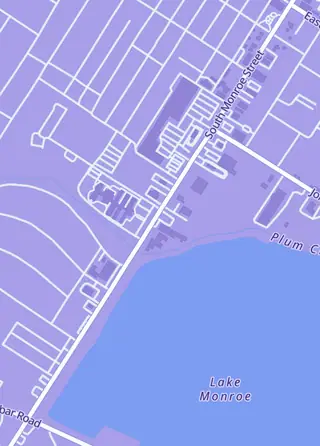 Street map around Our House Games, Monroe