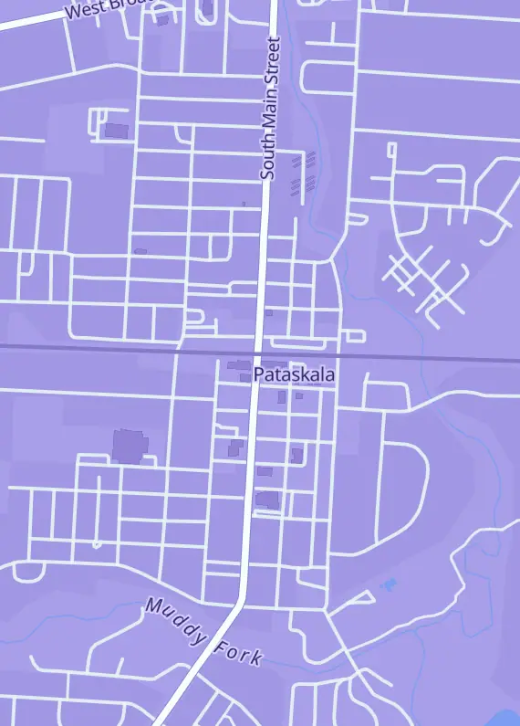 Street map around Out of This World Collectibles, 342 S Main St, Pataskala, OH