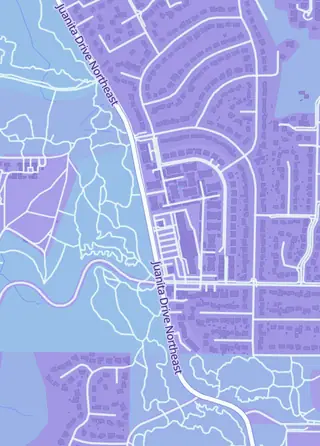 Street map around Over the Brick, Kirkland