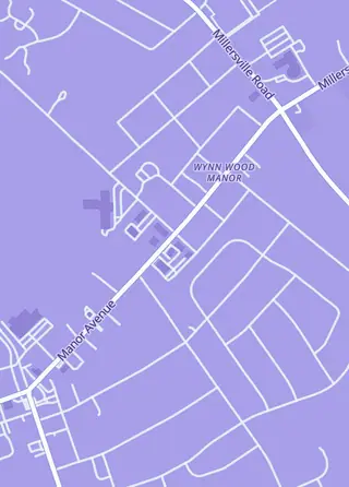 Street map around Owl Central Games, Millersville