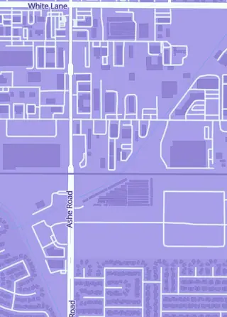 Street map around Paladins Game Castle, Bakersfield