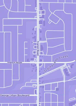 Street map around Pallet Town Poke Shop, Depew