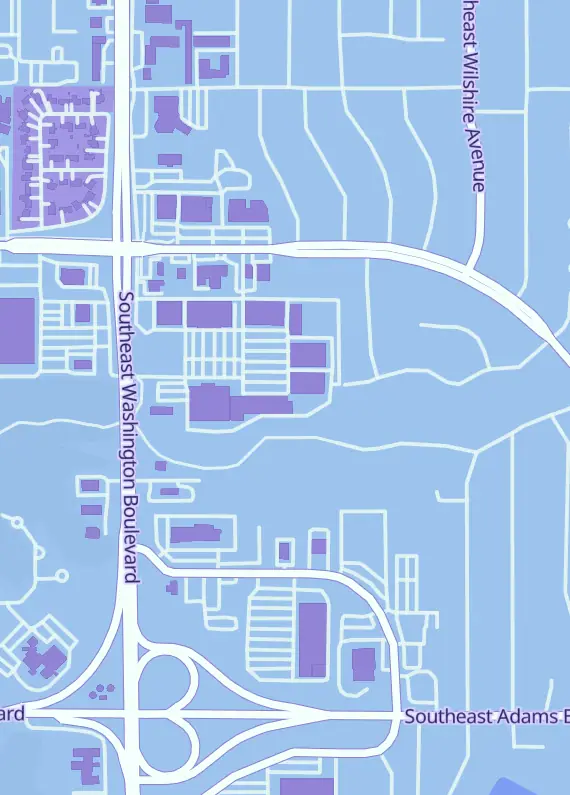 Street map around Paper Games, 574 SE Washington Blvd, Bartlesville, OK