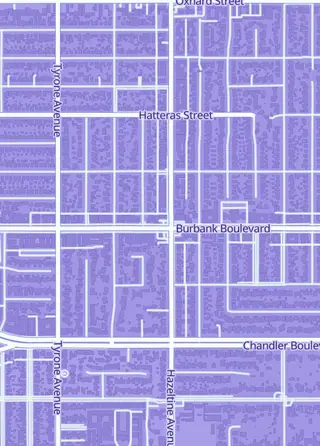 Street map around Paper Hero's Games, Los Angeles