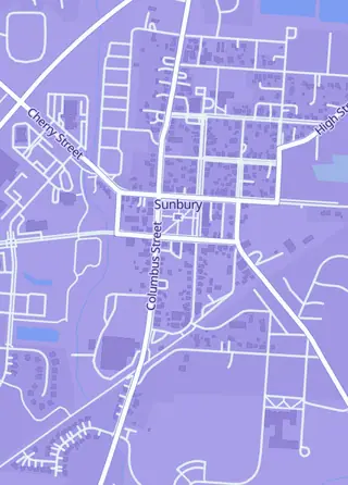 Street map around Paradise Hobbies LLC, Sunbury