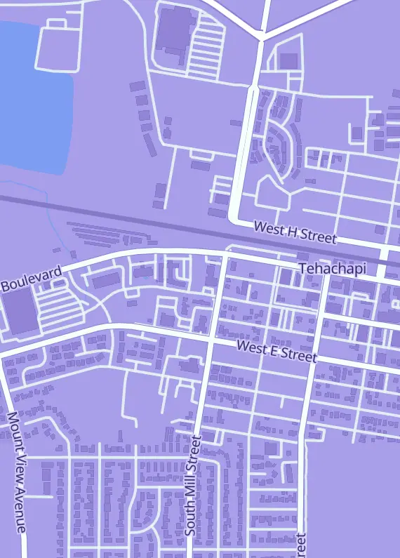 Street map around Peak Collectibles, 414 W Tehachapi Blvd Unit C, Tehachapi, CA