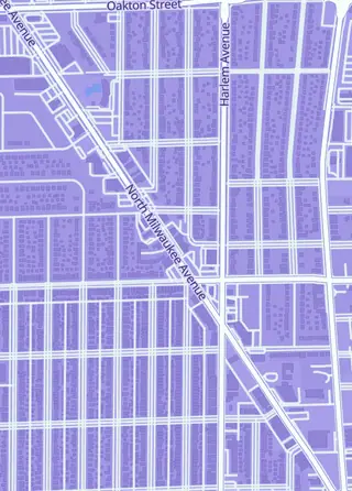 Street map around Perfect Circle Games, Niles
