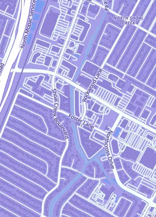 Street map around Pine Box Coins & Collectibles, Austin