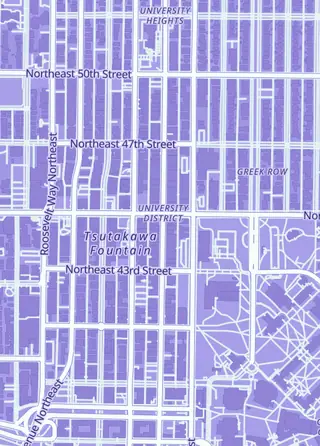 Street map around Pink Gorilla Games, Seattle