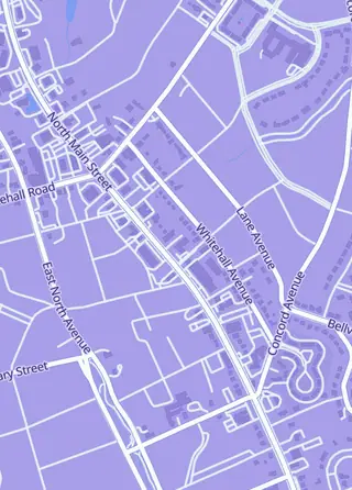 Street map around Planet Comics, Anderson