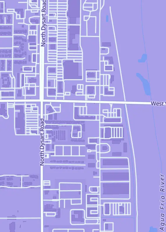 Street map around Play or Draw, 16551 N Dysart Rd, Surprise, AZ