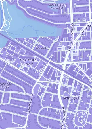 Street map around Player 1 Services, Kensington