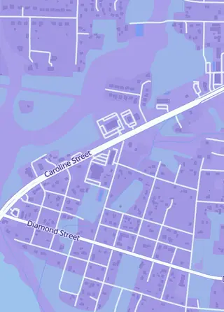 Street map around PokeShop 850, Milton