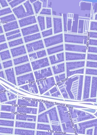Street map around POPnGAMES, New York